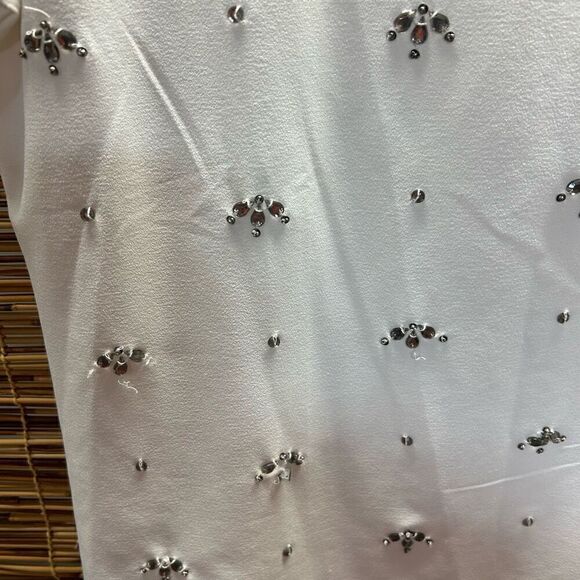 Chico's Size 2 (Large) Beaded Blouse Some loose Beads - Picture 3 of 5